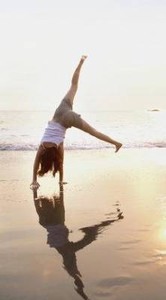 seule sur la plage